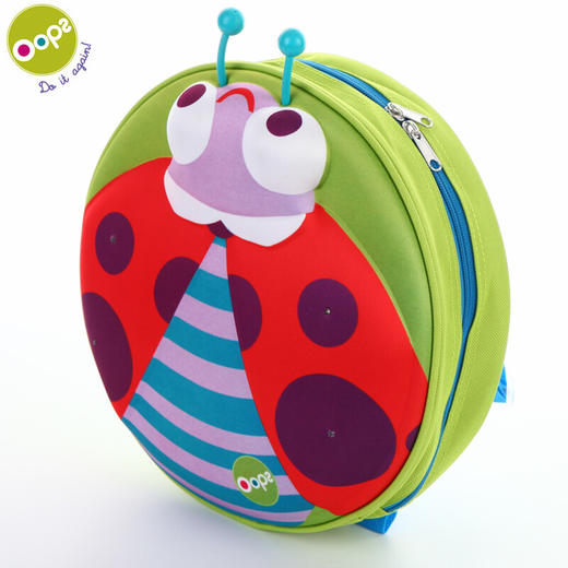 瑞士Oops 会发光的宝宝背包 卡通可爱 幼儿园大中小班男女童双肩书包 轻便旅游休闲 绿色 商品图3