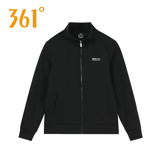 361度运动卫衣女士立领宽松2022春开襟卫衣休闲上衣外套562214004A 商品图0