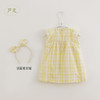 【马克珍妮 芦芙系列】夏装新款 女童格子花边连衣裙220672 商品缩略图1