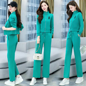 时尚休闲舒适运动两件套2022年春季新款韩版立领显瘦女套装 HR-RSLD905