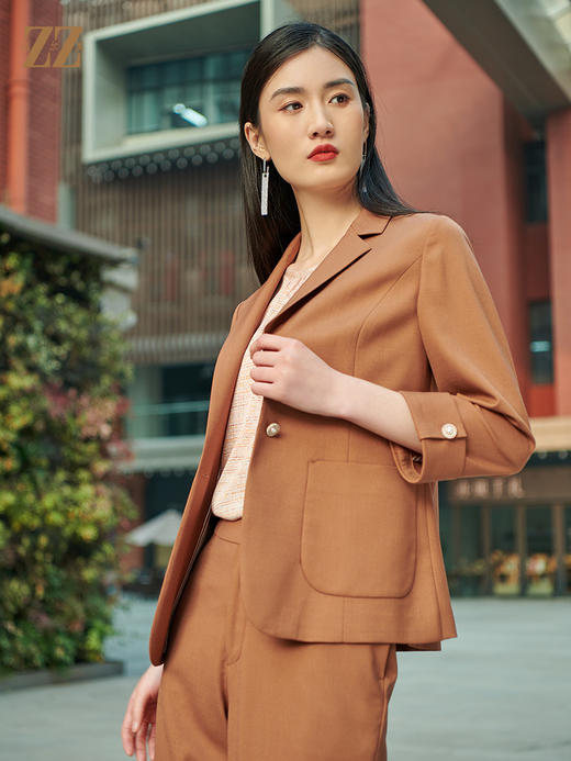 佐尔美2022春季新款西装通勤西服外套气质高级设计感上衣E21SY15 商品图1