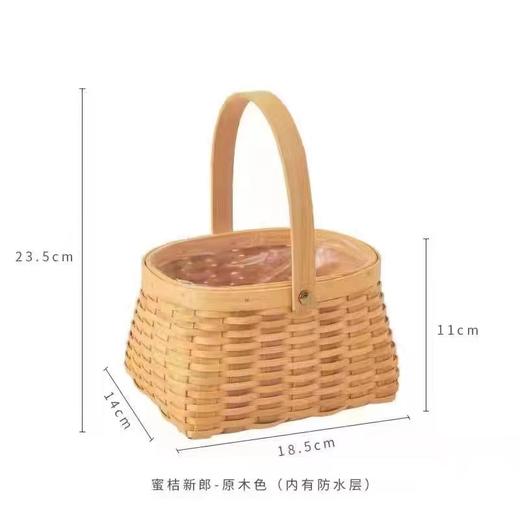 【琳琅】*木片鱼篓花篮（大号/小号） 商品图0