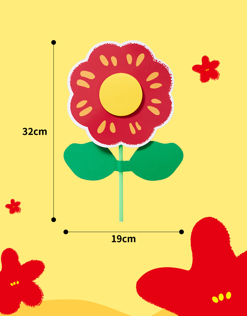 母亲节女神节创意礼物手工diy小红花祝福贺卡制作材料包