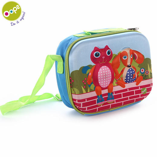 瑞士Oops 儿童时尚单肩斜挎包 潮宝宝男女童幼儿园小书包 小公主小王子休闲包 猫咪 商品图0