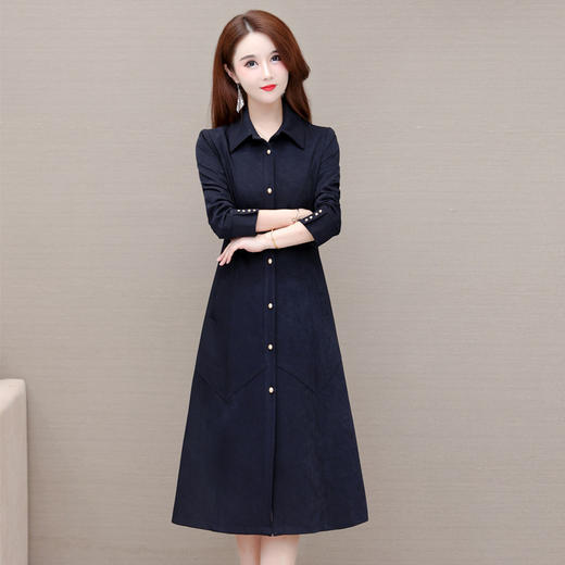 YWE B20JSD纯色风衣外套修身气质优雅大码大衣 商品图2