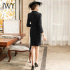 IWY/黑色女职业气质黑色假两件长袖西装连衣裙Q520—B 商品缩略图3