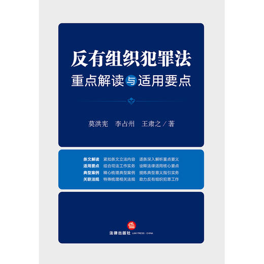 反有组织犯罪法重点解读与适用要点 莫洪宪 李占州 王肃之著 商品图6