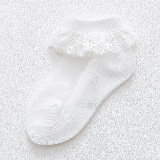 【3双装 花边水晶蕾丝袜】女宝宝袜子夏季薄款儿童花边袜蕾丝公主袜婴儿女童丝袜水晶袜超薄 商品图4