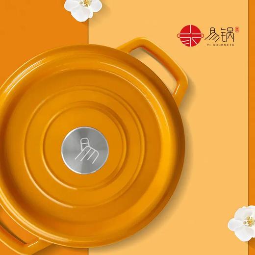 【外运团 每周一发货】易锅丨金栀黄闪金珐琅锅 22cm经典炖锅 不开锅内壁 商品图2
