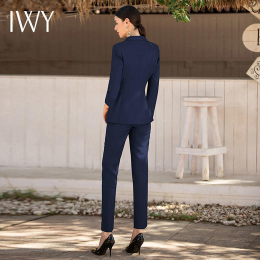 IWY/藏青色深蓝色都市职场套装时尚白领西服西装套装CP1339-ZL 商品图3