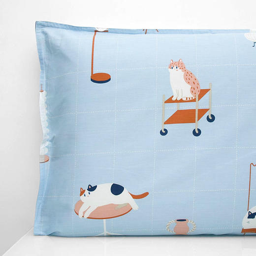 【幸运土猫】宅中喵如茉全棉纯棉猫三四件套件柔软被套原创设计 商品图3