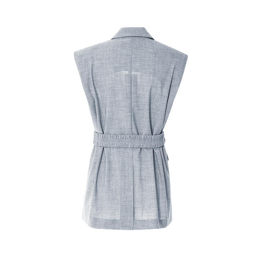 VIMAGE/纬漫纪春季新款外套束腰修身无袖风衣女中长款V1704305 商品图6