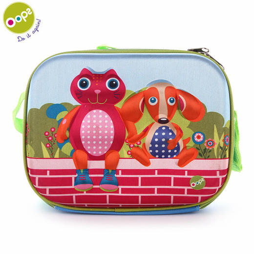 瑞士Oops 儿童时尚单肩斜挎包 潮宝宝男女童幼儿园小书包 小公主小王子休闲包 猫咪 商品图2