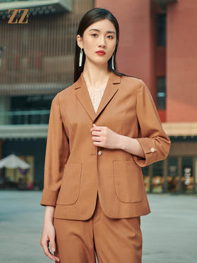 佐尔美2022春季新款西装通勤西服外套气质高级设计感上衣E21SY15