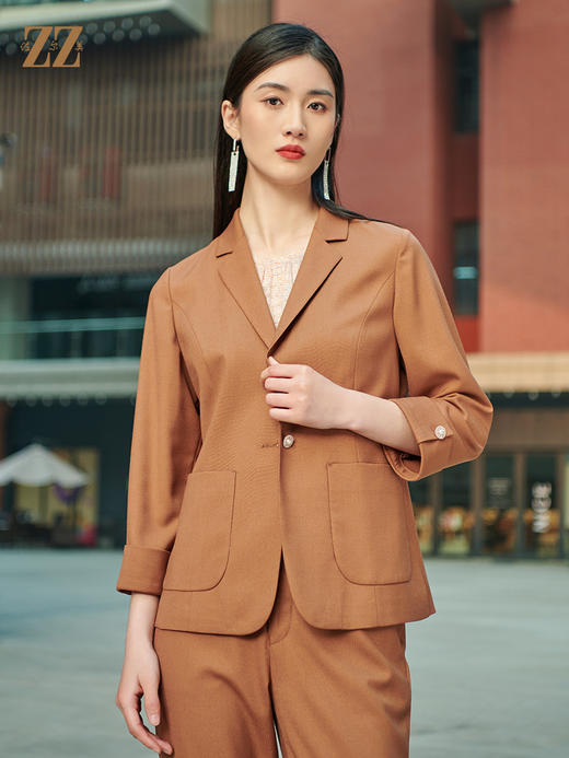 佐尔美2022春季新款西装通勤西服外套气质高级设计感上衣E21SY15 商品图0