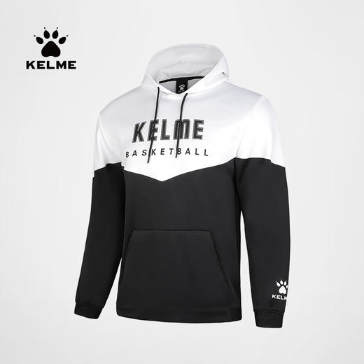 卡尔美男士针织连帽休闲卫衣春款撞色拼接运动套头衫 商品图0