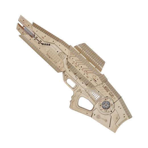 当当狸激光束星际战枪 DIY潮玩 儿童玩具枪 木质拼装 商品图0