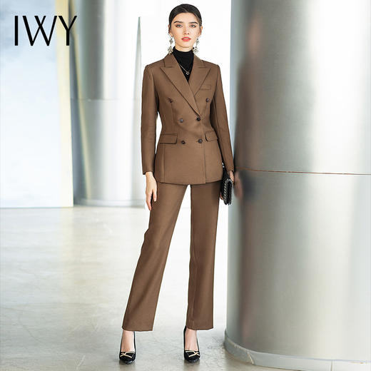 IWY/深棕色咖色都市职场套装时尚白领西服西装套装CP1480 商品图0