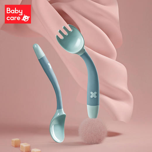 baby care可折叠弯弯叉勺2件套装 商品图0