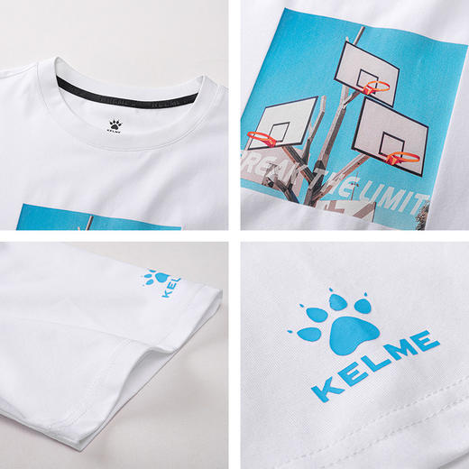 卡尔美新款足球训练速干运动短袖T恤男女款亲肤透气跑步上衣 商品图4