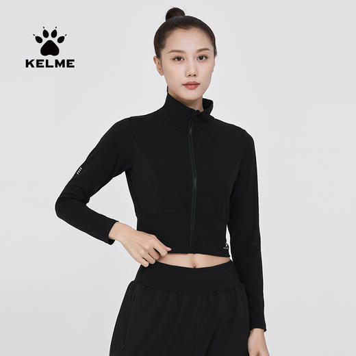 卡尔美运动紧身衣女长袖外套跑步透气高弹速干健身瑜伽服 商品图3