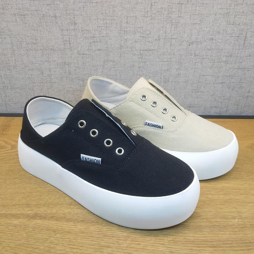 豪行2021春夏新款时尚学生帆布鞋21132015正品女生增高款松糕潮鞋 商品图3