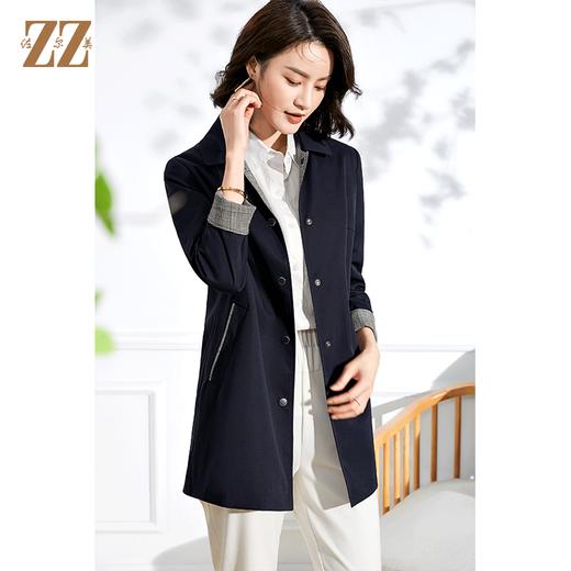 佐尔美春季新款气质短款百搭中长风衣E13FZ14 商品图2