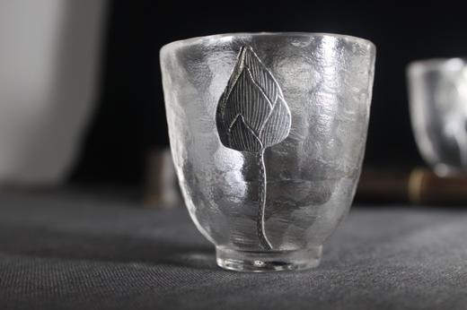 华艺银坊 绽放系列 家用茶杯会客茶杯办公室茶杯 人工无铅玻璃杯 纯银990 商品图6