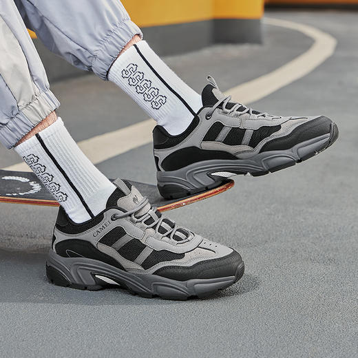 骆驼男鞋2024春夏季新款户外运动休闲鞋跑步鞋男透气百搭老爹鞋子男 A132693030 商品图1