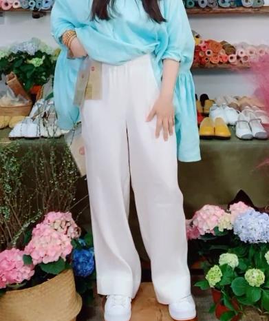 2022春款直筒休闲裤（22709241Y-米白色） 商品图0