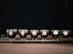 华艺银坊 绽放系列 家用茶杯会客茶杯办公室茶杯 人工无铅玻璃杯 纯银990