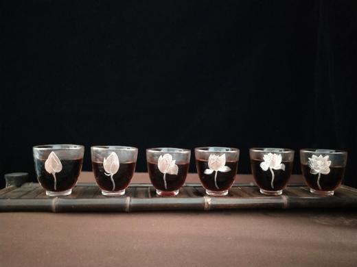 华艺银坊 绽放系列 家用茶杯会客茶杯办公室茶杯 人工无铅玻璃杯 纯银990 商品图0