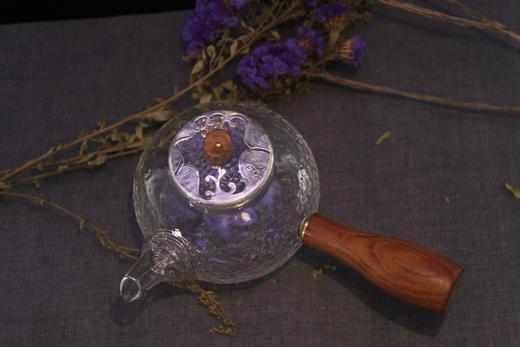 华艺银坊 浪系列执壶 人工无铅玻璃杯 加纯银990 商品图0