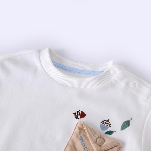 英氏男童春秋长袖纯棉T恤圆领休闲套头上衣22春YRTAJ12099A 商品图2