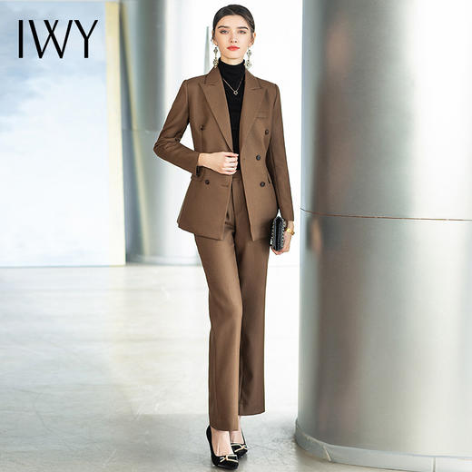 IWY/深棕色咖色都市职场套装时尚白领西服西装套装CP1480 商品图3