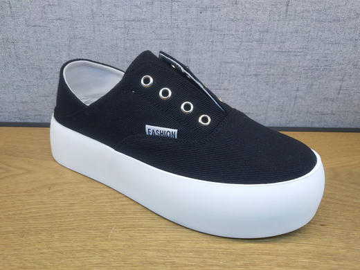 豪行2021春夏新款时尚学生帆布鞋21132015正品女生增高款松糕潮鞋 商品图0