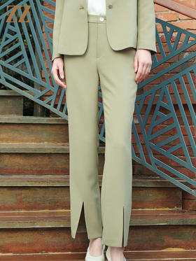 佐尔美春季新款通勤气质西装裤休闲显瘦长裤女E21KC09