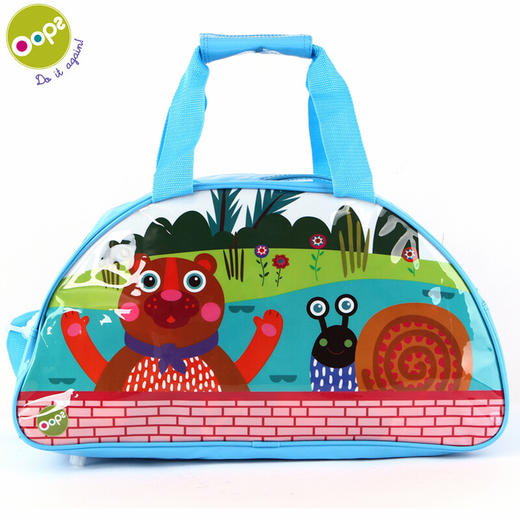 瑞士Oops 防水运动包 健身旅游手提包 户外宝宝妈咪包 时尚礼物 儿童包 浅蓝色 商品图5