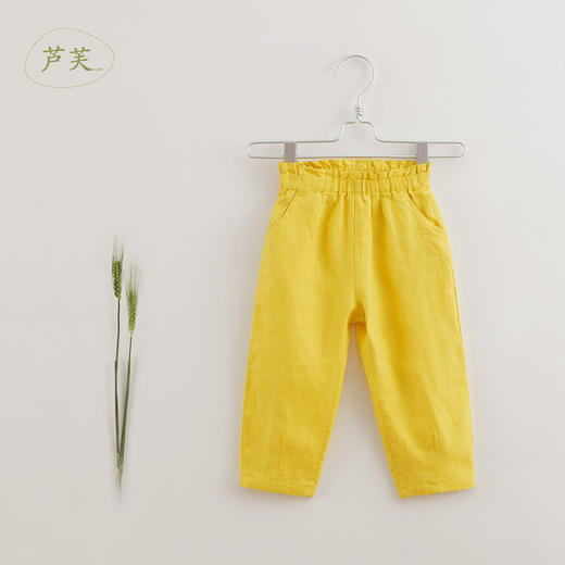 【马克珍妮 芦芙系列】夏装新款 女童舒适亚麻休闲裤220500 商品图2