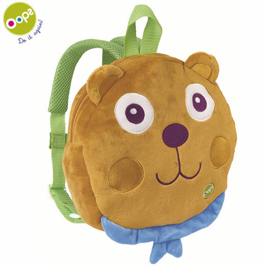 瑞士Oops儿童防走失背包 可爱卡通 婴幼儿园宝宝双肩小书包带牵引绳 1岁2-3-4-5岁 大熊 商品图0