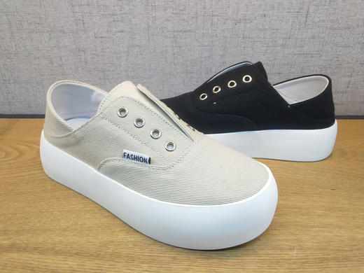 豪行2021春夏新款时尚学生帆布鞋21132015正品女生增高款松糕潮鞋 商品图5