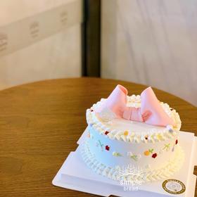 翻糖粉色蝴蝶结款