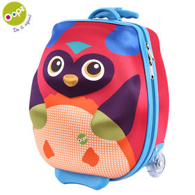 瑞士Oops 宝宝旅行箱儿童拉杆箱 立体卡通可爱时尚轻巧 男女童登机箱 猫头鹰