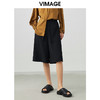 VIMAGE/纬漫纪夏季新款通勤百搭阔腿裤纯色简约A版短裤女裤V1705317 商品缩略图0