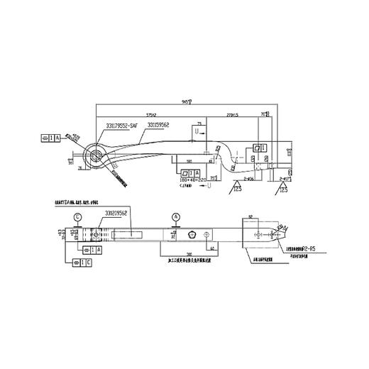 导向臂组件弹簧梁空悬板簧70*65*110东升 331109561 商品图3