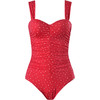 sisia2022新款泳衣女红色性感复古波点显瘦遮肚泡温泉连体泳衣ins 商品缩略图4