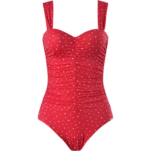 sisia2022新款泳衣女红色性感复古波点显瘦遮肚泡温泉连体泳衣ins 商品图4