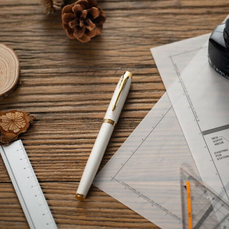 派克IM白/金夹宝珠笔 商品图5