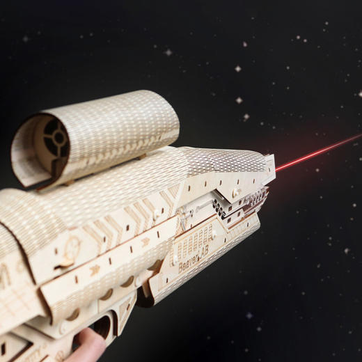 当当狸激光束星际战枪 DIY潮玩 儿童玩具枪 木质拼装 商品图2