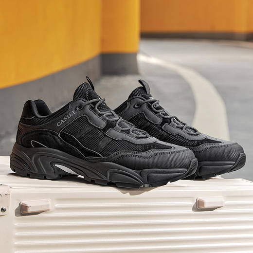 骆驼男鞋2024春夏季新款户外运动休闲鞋跑步鞋男透气百搭老爹鞋子男 A132693030 商品图3